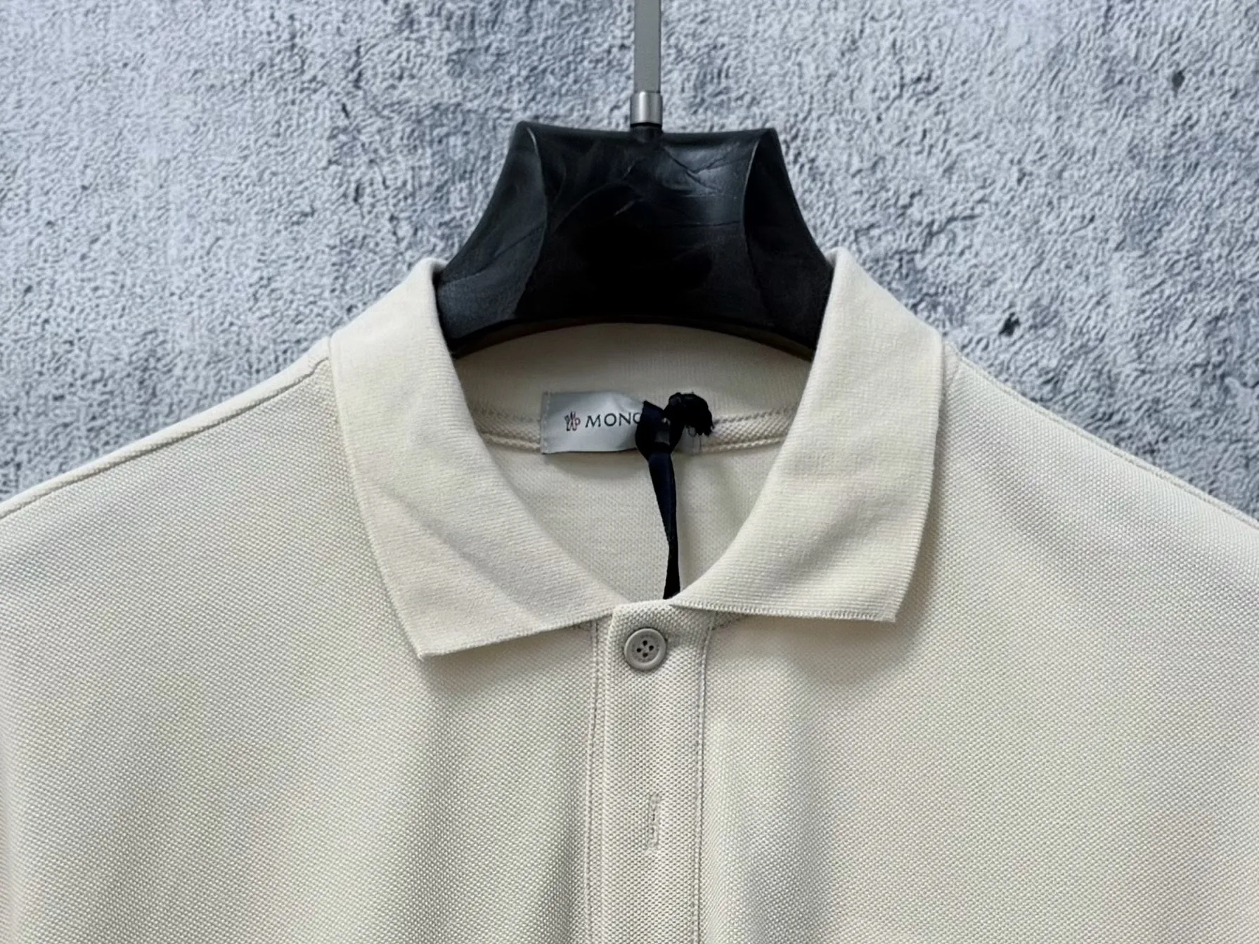 【MONER 】 M POLO Classic Logo ， Retro Same Style Versatile : Black White Size：S M L XL